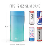 Stay-Chill Slim Can Cooler in Lagoon by HOST® Stay-Chill Slim Can Cooler in Lagoon by HOST®