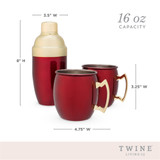 Red Mule Mug & Cocktail Shaker Gift Set by Twine Living® (Set of 3) Red Mule Mug & Cocktail Shaker Gift Set by Twine Living® (Set of 3)
