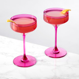 Reserve Nouveau Crystal Coupes in Berry by Viski (set of 2)