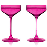 Reserve Nouveau Crystal Coupes in Berry by Viski (set of 2)