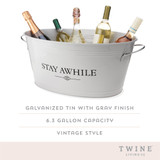 Stay Awhile Metal Drink Tub by Twine® Stay Awhile Metal Drink Tub by Twine®