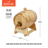 Whiskey Barrel Drink Dispenser by Foster & Rye