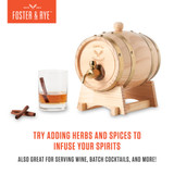 Whiskey Barrel Drink Dispenser by Foster & Rye