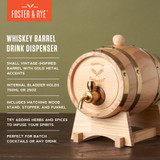 Whiskey Barrel Drink Dispenser by Foster & Rye