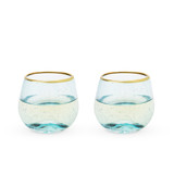 Aqua Bubble Stemless Wine Glass Set by Twine® Aqua Bubble Stemless Wine Glass Set by Twine®