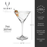 Reserve Milo Crystal Martini Glasses By Viski (set of 4)