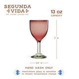 Rosado Stemmed Wine Glass Set by Twine Living Rosado Stemmed Wine Glass Set by Twine Living