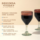 Rosado Stemmed Wine Glass Set by Twine Living Rosado Stemmed Wine Glass Set by Twine Living
