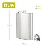 TrueFlask: 8 oz Stainless Steel Flask
