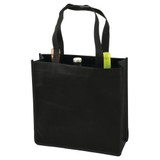 3 Bottle Non Woven Tote In Black by True 3 Bottle Non Woven Tote In Black by True