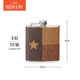 Leather Texas Flask by Foster & Rye