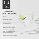 Angled Crystal Gin & Tonic Glasses by Viski®