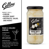 Collins Snow White Cocktail Onions, 8oz/236.6ml - chicken pieces