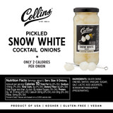 Collins Snow White Cocktail Onions, 8oz/236.6ml - chicken pieces