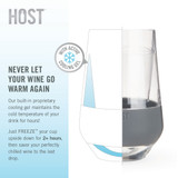 Wine FREEZE XL Cup in Gray by HOST®