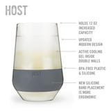 Wine FREEZE XL Cup in Gray by HOST®