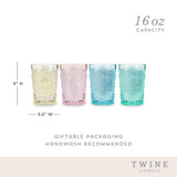 Shatterproof Embossed Tumbler Set of 4 by Twine Living® Shatterproof Embossed Tumbler Set of 4 by Twine Living®