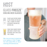 Glass FREEZE Beer Glass (set of two) by HOST®