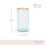 Aqua Bubble Glass Tumbler Set by Twine® Aqua Bubble Glass Tumbler Set by Twine®