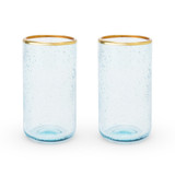 Aqua Bubble Glass Tumbler Set by Twine®