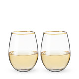 Gilded Stemless Wine Glass Set by Twine Gilded Stemless Wine Glass Set by Twine