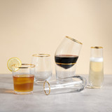 Gilded Stemless Wine Glass Set by Twine Gilded Stemless Wine Glass Set by Twine