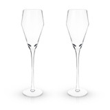Angled Crystal Prosecco Glasses by Viski®