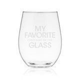 My Favorite Child & Glass Stemless Wine Glass