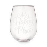 My Happy Place Stemless Wine Glass by Twine® My Happy Place Stemless Wine Glass by Twine®