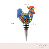 Rooster Glass Bottle Stopper by Twine® Rooster Glass Bottle Stopper by Twine®