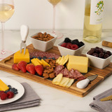 Acacia & Slate Cheese Board Set w/Ceramic Bowls by Twine Liv