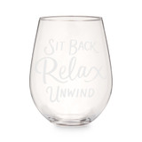Sit Back and Relax Stemless Wine Glass by Twine® Sit Back and Relax Stemless Wine Glass by Twine®