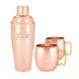 Hammered Copper Bar Set by Twine® Hammered Copper Bar Set by Twine®