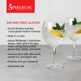 Spiegelau 21 oz Gin and Tonic Glass (set of 4) Spiegelau 21 oz Gin and Tonic Glass (set of 4)