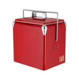 Red Vintage Metal Cooler by Foster & Rye