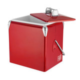 Red Vintage Metal Cooler by Foster & Rye