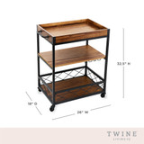 Modern Manor Bar Cart by Twine Living Modern Manor Bar Cart by Twine Living