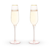 Rose Crystal Champagne Flute Set by Twine® Rose Crystal Champagne Flute Set by Twine®