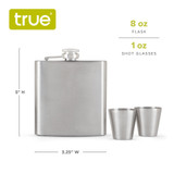 Fiasco Flask And Shot Glass Gift Set by True