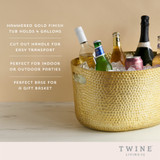 Gold Hammered Tub by Twine Gold Hammered Tub by Twine