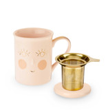 Annette Hello Beautiful Ceramic Tea Mug & Infuser by Pinky