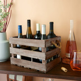 Wooden 6-Bottle Crate by Twine® Wooden 6-Bottle Crate by Twine®