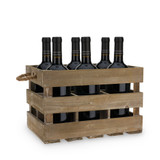 Wooden 6-Bottle Crate by Twine® Wooden 6-Bottle Crate by Twine®