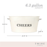Cheers Galvanized Metal Tub by Twine® Cheers Galvanized Metal Tub by Twine®