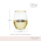 Starlight Stemless Wine Glass Set by Twine® Starlight Stemless Wine Glass Set by Twine®