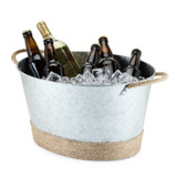 Jute Rope Wrapped Galvanized Tub by Twine® Jute Rope Wrapped Galvanized Tub by Twine®
