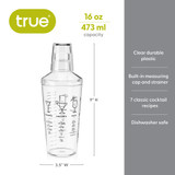 Maraca Plastic Recipe 16z Shaker-Box by True