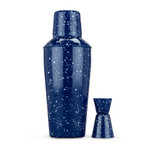 Enamel Cocktail Shaker and Jigger Set by Foster & Rye