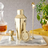 Gold Hammered Barware Set by Twine Gold Hammered Barware Set by Twine
