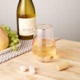Rose Quartz Wine Gems Set of 6 by Twine® Rose Quartz Wine Gems Set of 6 by Twine®